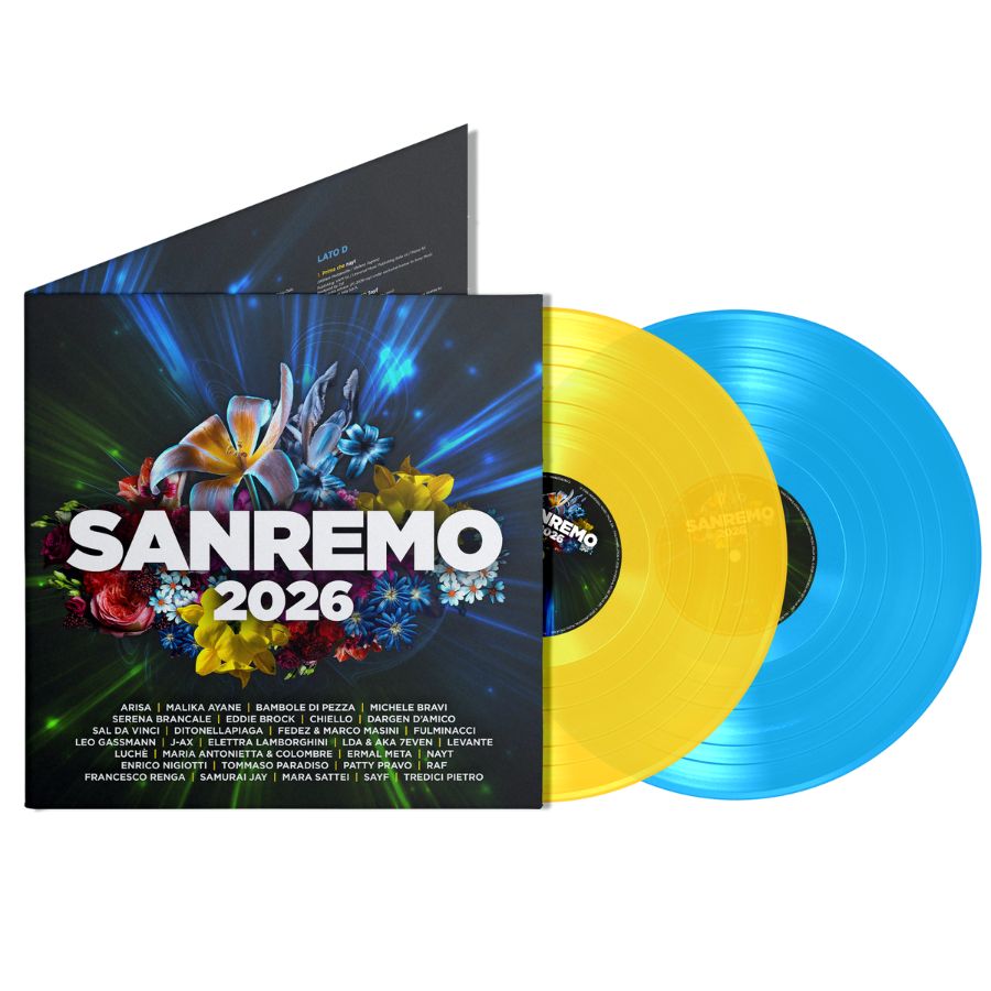 Various - Sanremo 2026 (LTD, Giallo Blu Trasparente, Numerato, 2LP, 180gr)