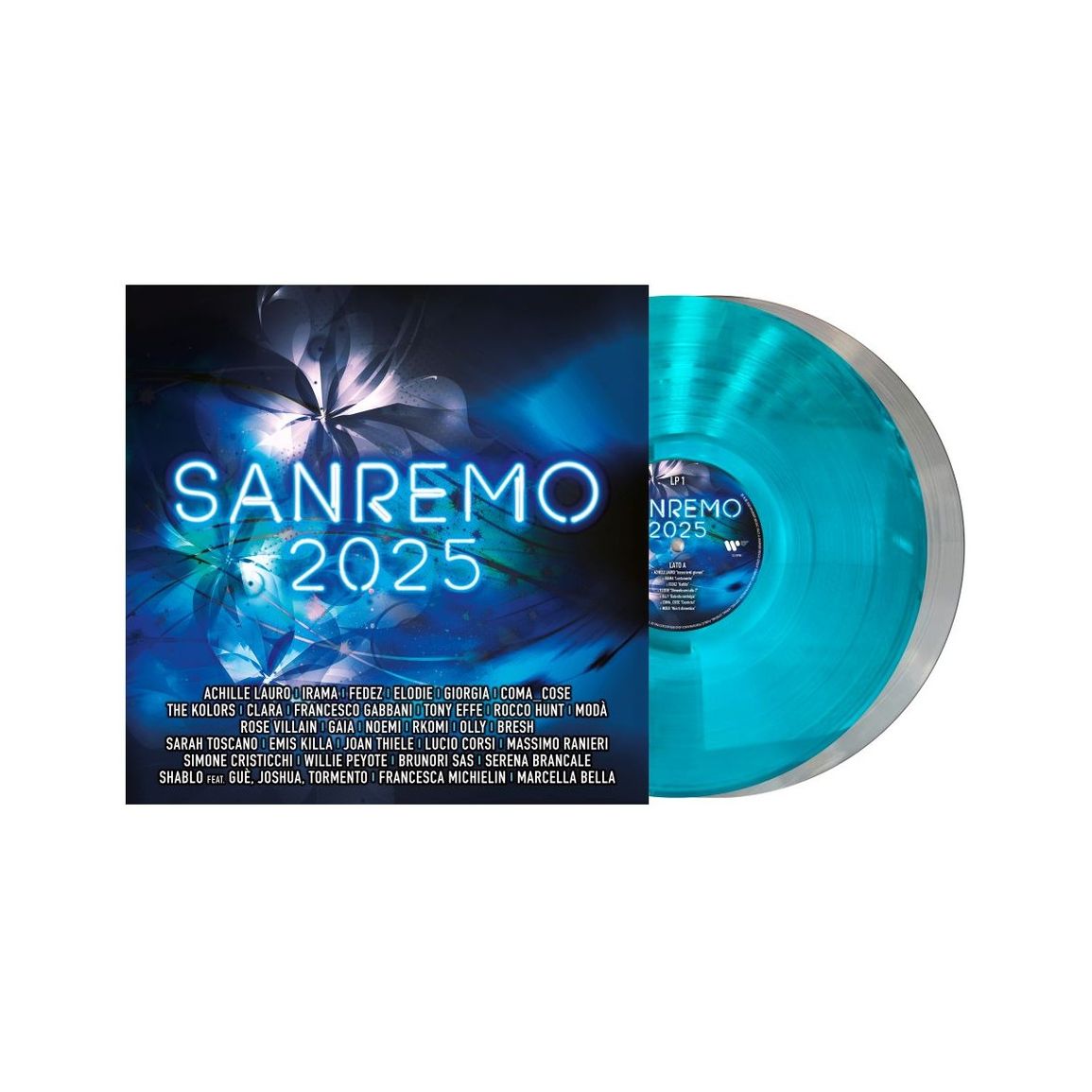 Various - Sanremo 2025 (LTD, Azzurro Grigio Trasparente, Numerato, 2LP, 180gr)