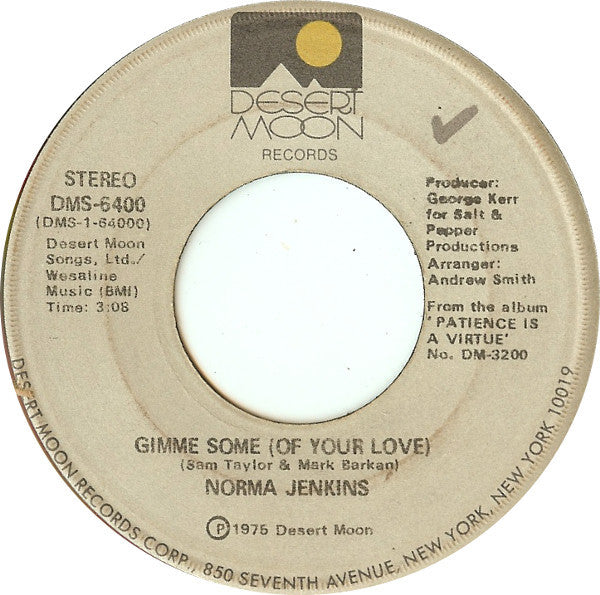 Norma Jenkins - Gimme Some (Of Your Love) (7", Single)