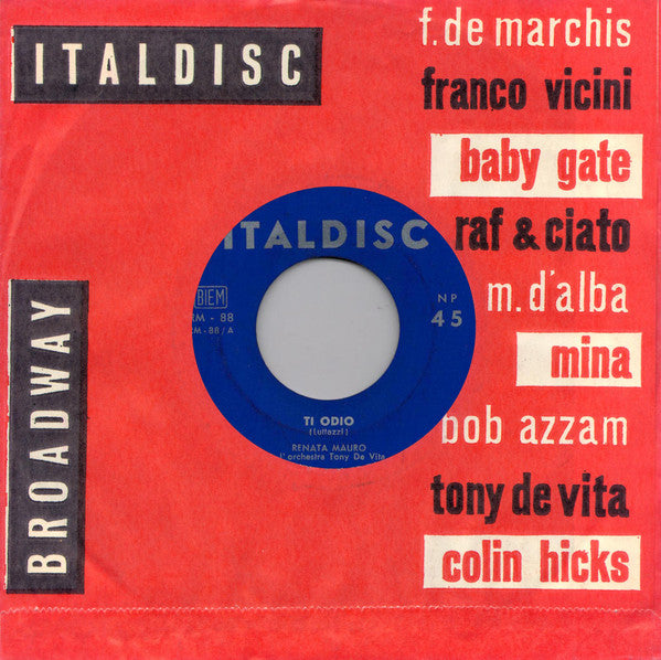 Renata Mauro - Ti Odio (7")