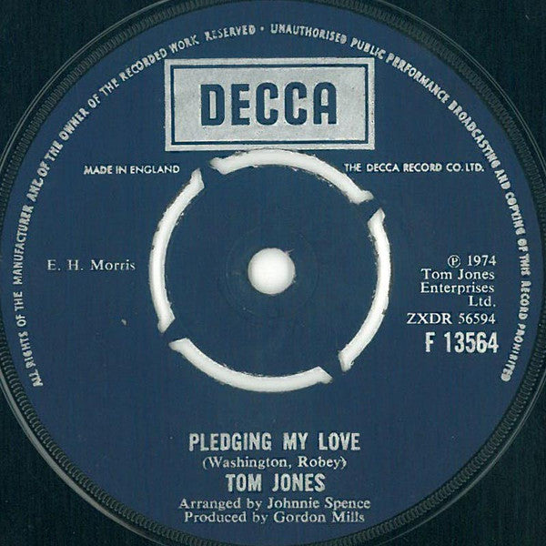 Tom Jones - Pledging My Love (7")