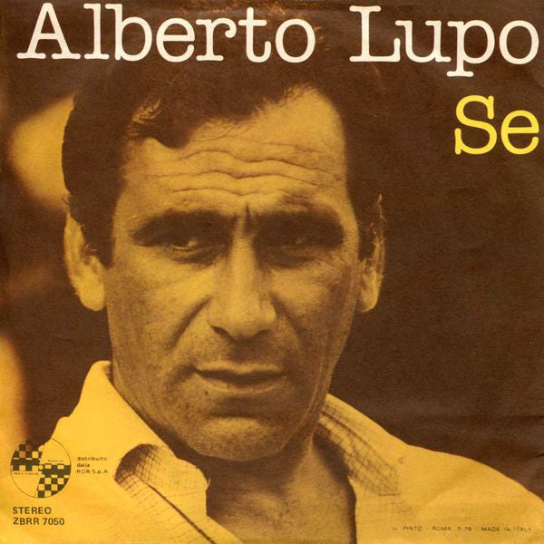 Alberto Lupo - Se (7", RE)
