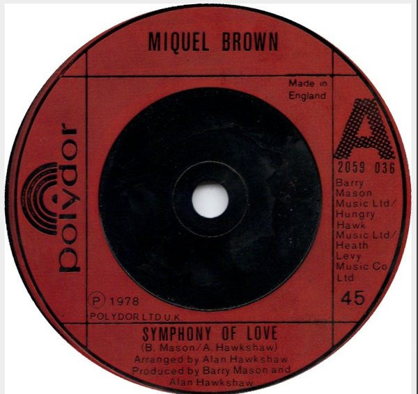 Miquel Brown - Symphony Of Love (7")