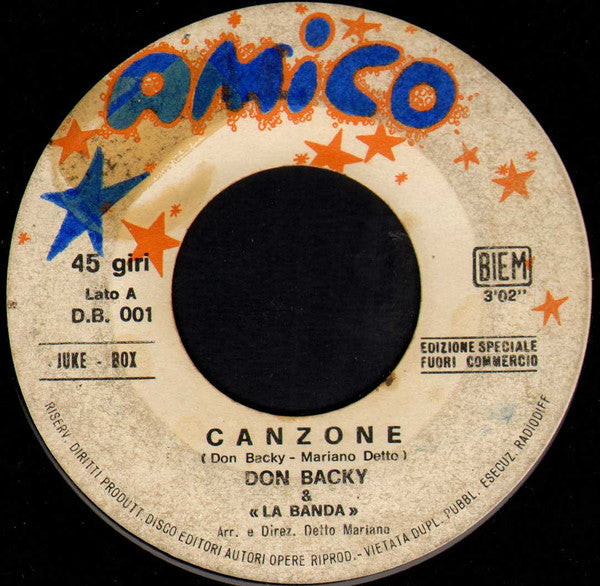 Don Backy & La Banda - Canzone (7", Jukebox)