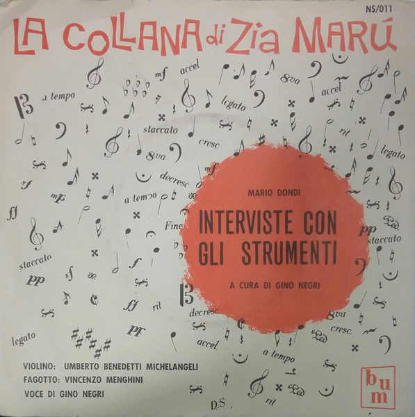 Mario Dondi - Interviste Con Gli Strumenti / Il Fagotto / Il Violino (7", EP)