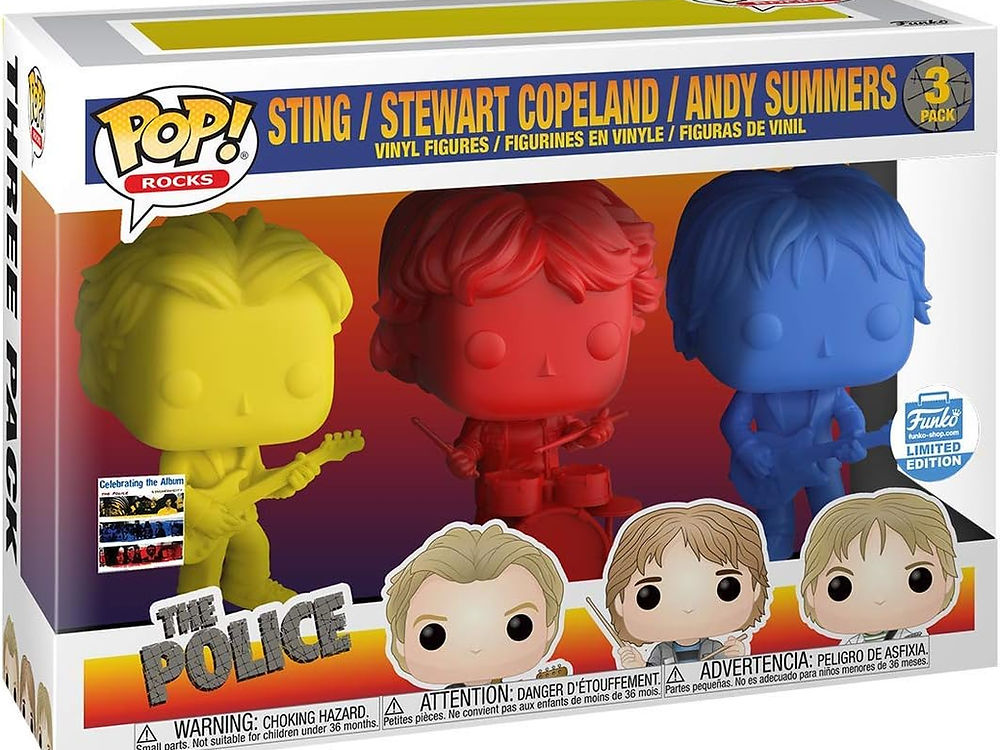 Funko Pop! Rocks - The Police 3 Pack Limited Edition Colours