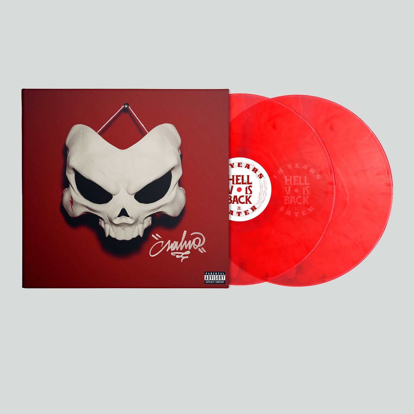 Salmo - Hellvisback 10 Years Later (Marmorizzato Rosso, Autografato, 180gr)