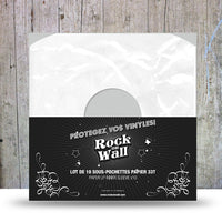 Confezione da 10 Buste di Carta Bianche Interne per Vinili 33 Giri 12" (Rock On Wall)