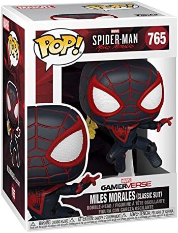 Marvel: Funko Pop! - Spider-Man Miles Morales - Miles Morales Classic Suit (Bobble-Head) (Vinyl Figure 765)