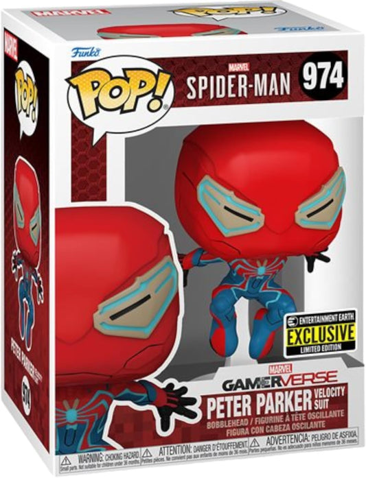 Marvel: Funko Pop! Spider-Man - Peter Parker Velocity Suit (Vinyl Figure 974)