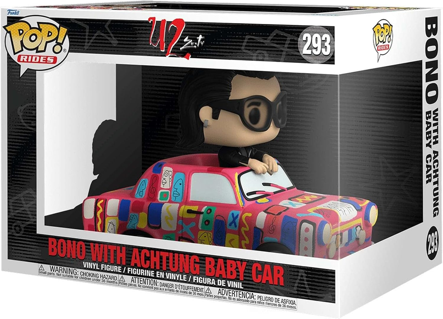 U2: Funko Pop! Rides (Super Deluxe) - Bono With Achtung Baby Car (Vinyl Figure 1504)