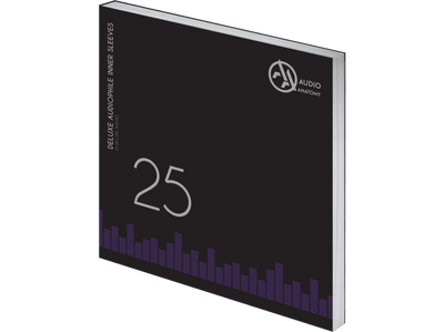 Confezione da 25 Buste Carta Bianche Interne per Vinili 33 Giri 12" (32,5 x 32,5 cm) (Audio Anatomy)