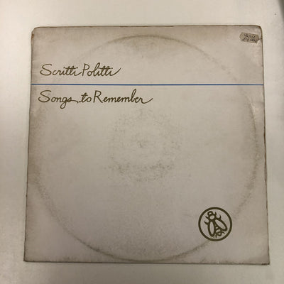 Scritti Politti - Songs To Remember (LP, Album, RE)