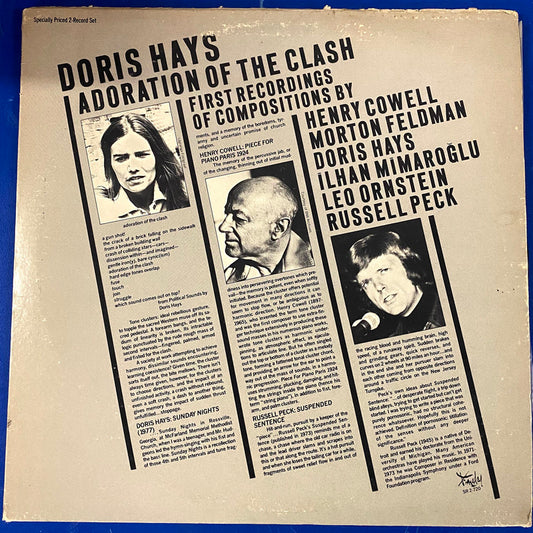Doris Hays - Henry Cowell, Morton Feldman, Ilhan Mimaroglu, Leo Ornstein, Russell Peck - Adoration Of The Clash (2xLP, Album)