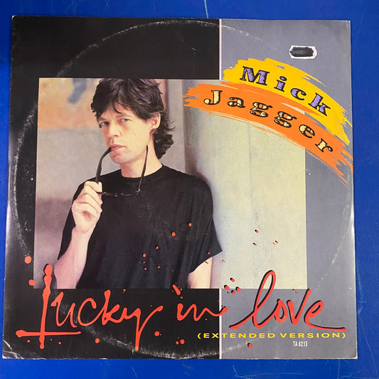 Mick Jagger - Lucky In Love (Extended Version) (12", Maxi, M/Print)