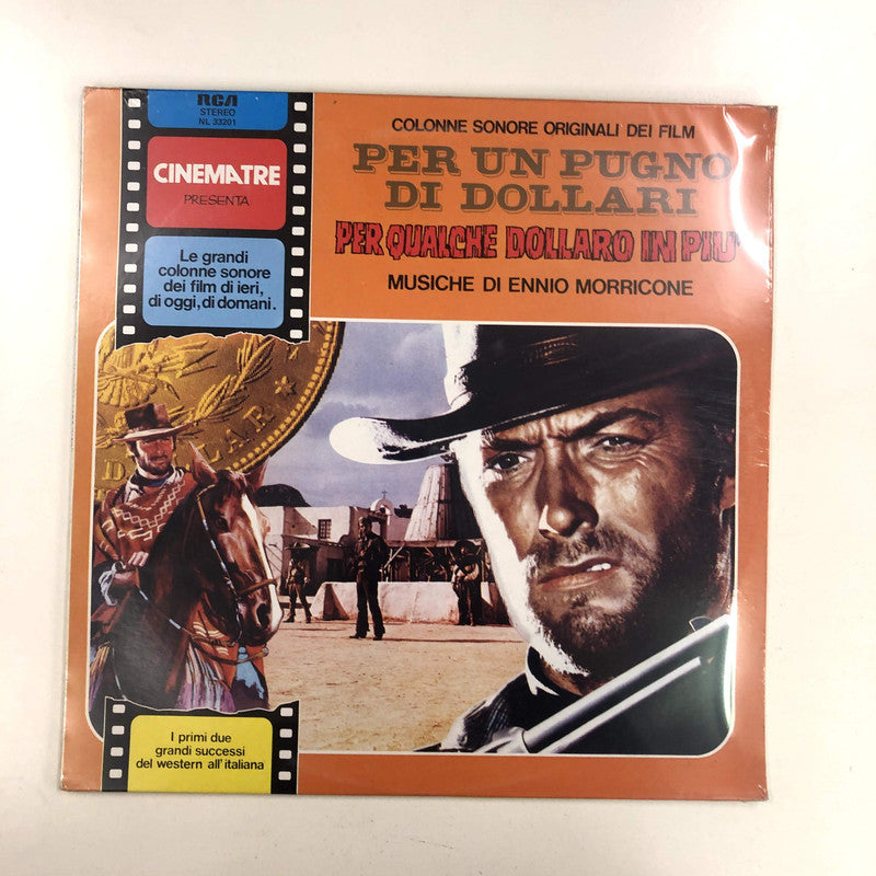 Ennio Morricone - Per Un Pugno Di Dollari / Per Qualche Dollaro In Più (Colonne Sonore Originali Dei Film) (LP, Comp, RE)