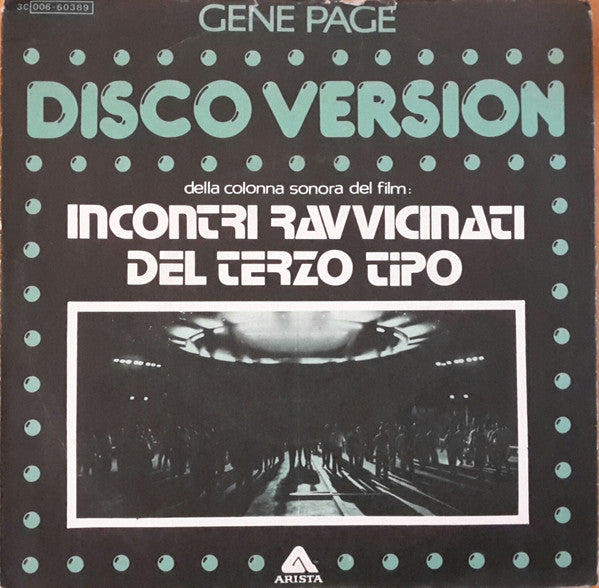 Gene Page - Incontri Ravvicinati Del Terzo Tipo (Disco Version) (7", Single)