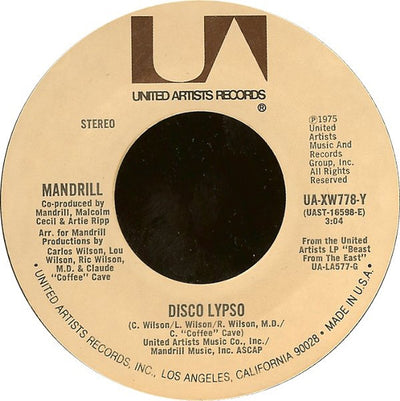 Mandrill - Disco Lypso (7", Styrene)