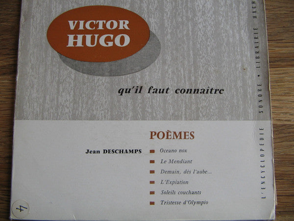 Victor Hugo, Jean Deschamps - Poèmes (I) (7")