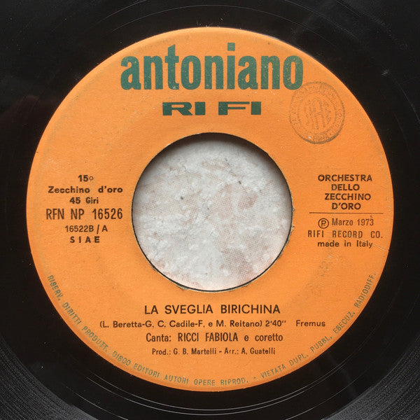 Fabiola Ricci / Evelyn Canu, Marco Rinaldo - La Sveglia Birichina / Filastrocca Din Din Din (7")