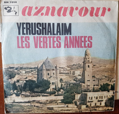 Charles Aznavour - Yerushalaim / Les Vertes Annees (7", Mono)
