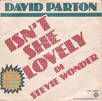 David Parton - Isn't She Lovely (7", Very Good Media)