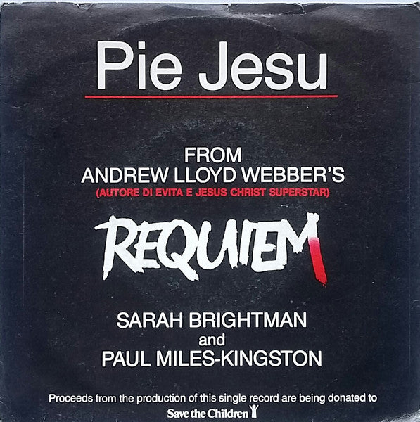 Sarah Brightman And Paul Miles-Kingston - Pie Jesu (7")