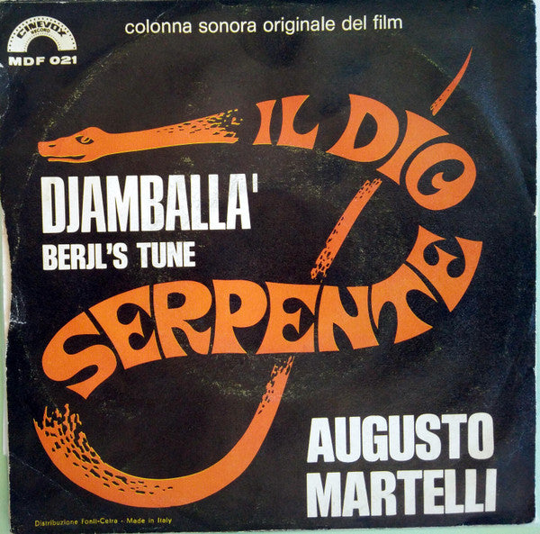 Augusto Martelli - Djamballa' (7", Single, Mono, RP)