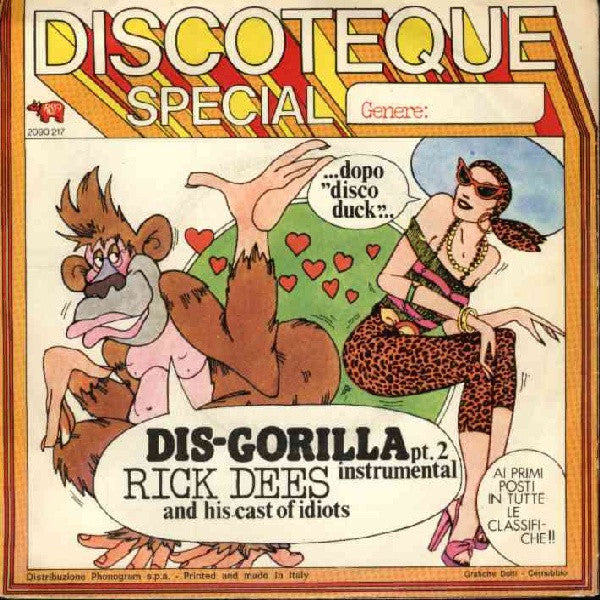 Rick Dees & His Cast Of Idiots - Dis-Gorilla (7", SIA)