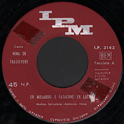 Nina De Trastevere - Stornelli Piccanti (7", Generic Cover)