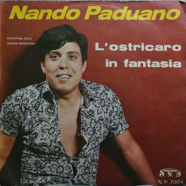 Nando Paduano - L'Ostricaro In Fantasia (7", Jukebox)