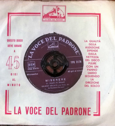 Gilbert Bécaud - Miserere / Cavalier Du Grand Retour (7")