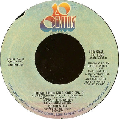Love Unlimited Orchestra - Theme From King Kong (7", Styrene)
