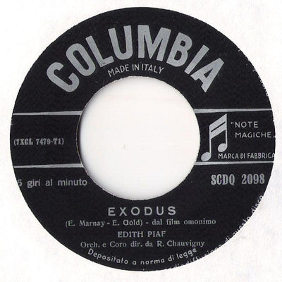 Edith Piaf - Exodus (7", Single)