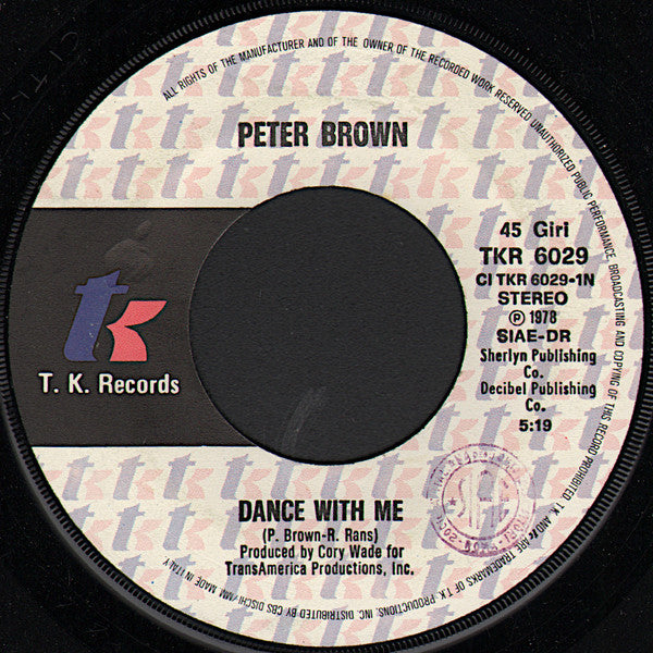 Peter Brown - Dance With Me / Fantasy Love Affair (7")