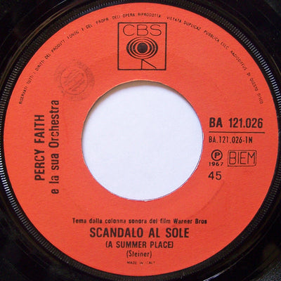 Percy Faith & His Orchestra - Scandalo Al Sole (A Summer Place) / Go-Go-Po-Go (7", Single)