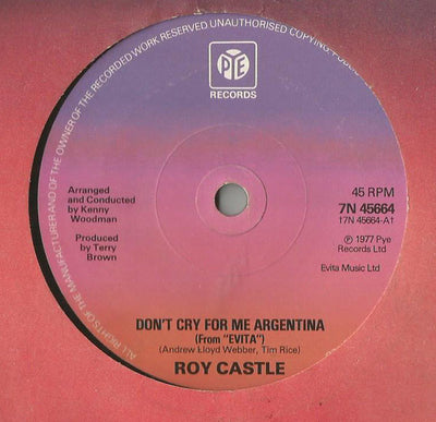 Roy Castle - Don't Cry For Me Argentina (7")