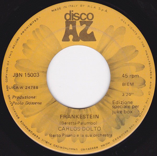 Carlos - Frankestein (7", Mono, Jukebox)