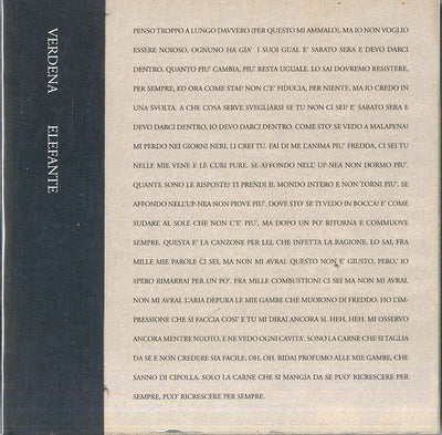 Verdena - Elefante (10")