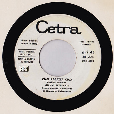 Gianni Pettenati / Sergio Endrigo - Ciao Ragazza Ciao / Dove Credi Di Andare (7", Jukebox)