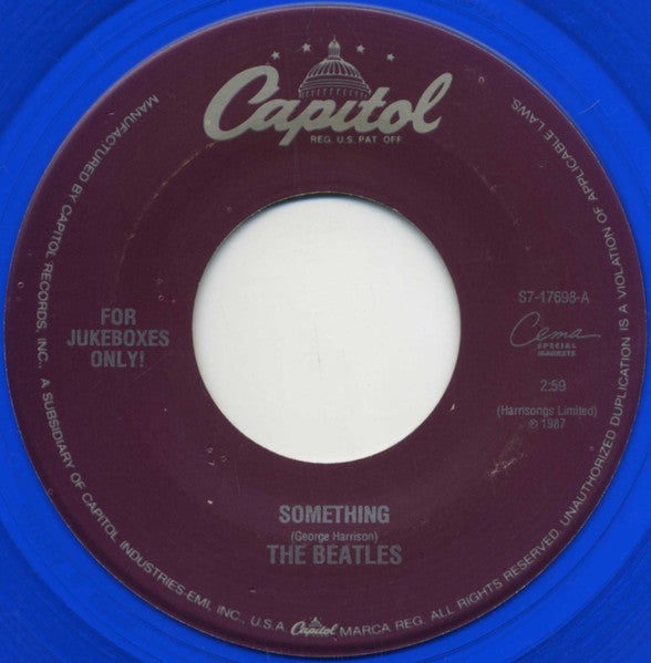 The Beatles - Something / Come Together (7", Single, Jukebox, RE, Blu)