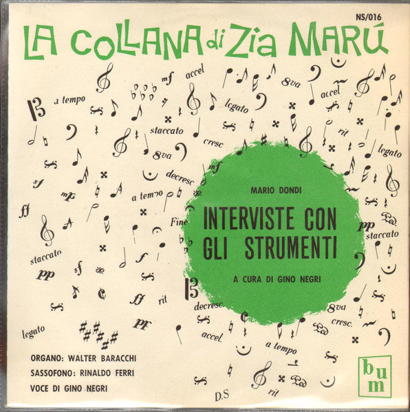 Mario Dondi - Interviste Con Gli Strumenti / Il Sassofono / L'Organo (7", EP)