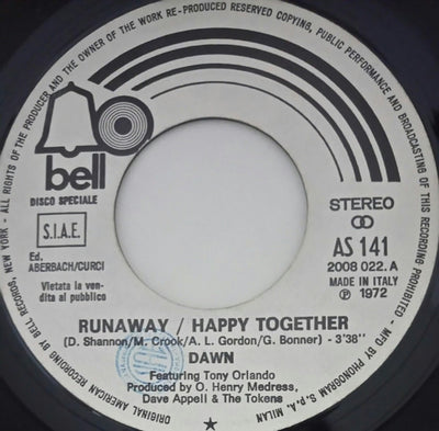 Dawn / Rufus Thomas - Runaway / Happy Together / The Breakdown (Part 1) (7", Jukebox)