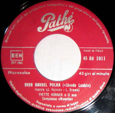 Yvette Horner Et Son Ensemble Musette - Beer Barrel Polka (7")