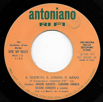 Ausoni Alberto, Andrea Giannini, Roberto Sileoni, Salvatore Plano - Il Guercio, Il Lungo , Il Nano / Pepito De La Pampa (7")