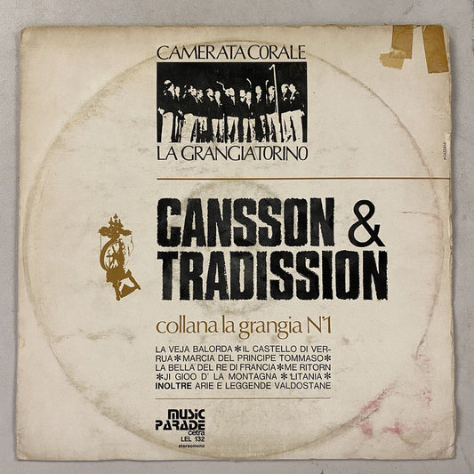 Camerata Corale La Grangia, Torino - Cansson & Tradission (LP)