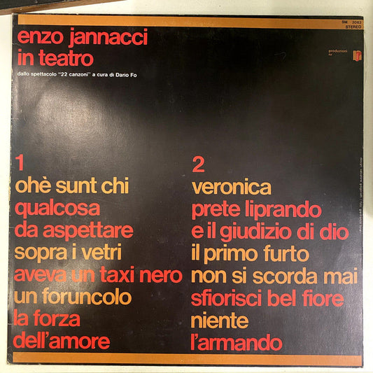 Enzo Jannacci - In Teatro (LP, Album, RE)