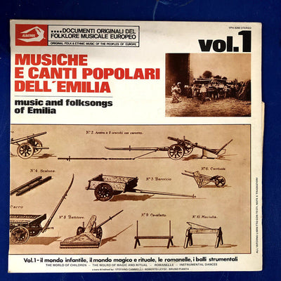 Various - Musiche E Canti Popolari Dell'Emilia Vol.1 (LP)