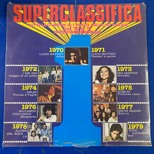 Various - Superclassifica (Tutte Le Canzoni Al 1' Posto Nella Hit Parade Dal '70 Al '79 In Edizione Originale) (LP, Comp)