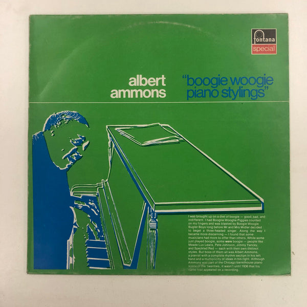 Albert Ammons - Boogie Woogie Piano Stylings (LP, Mono, RE)
